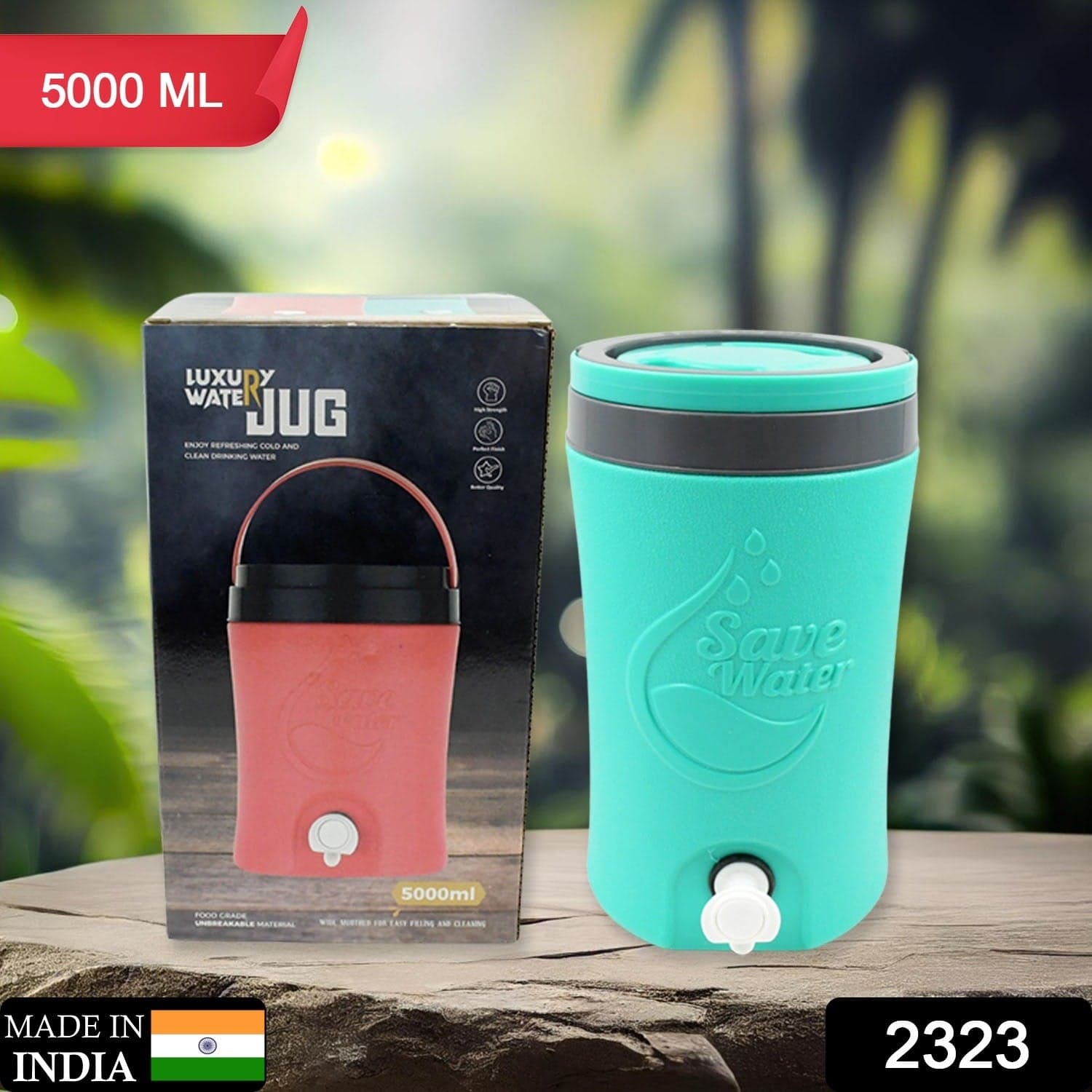 Multicolored 5L Water Rover Jug: Insulated Plastic Jug with Sturdy Handle thumbnail 2