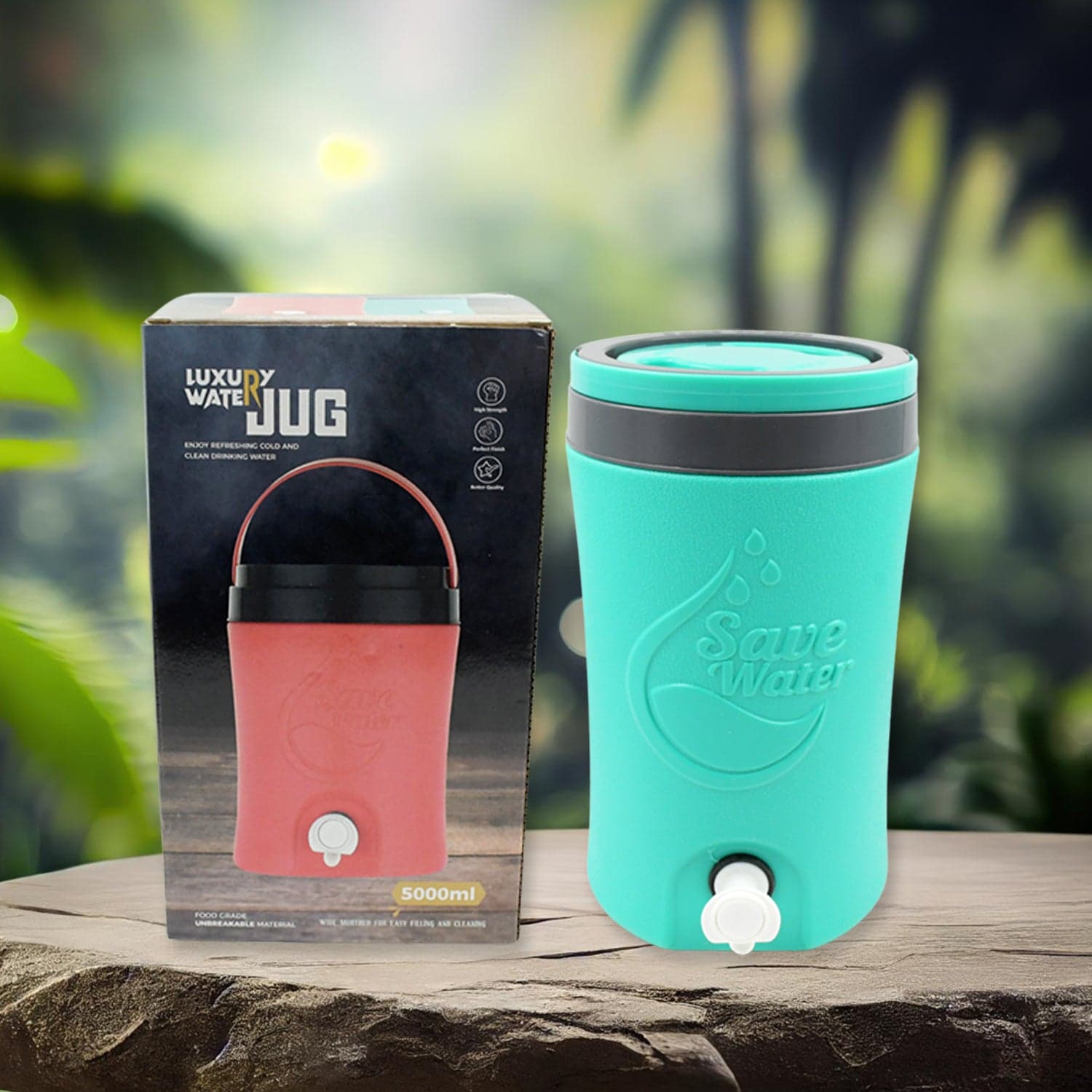 Multicolored 5L Water Rover Jug: Insulated Plastic Jug with Sturdy Handle thumbnail 3