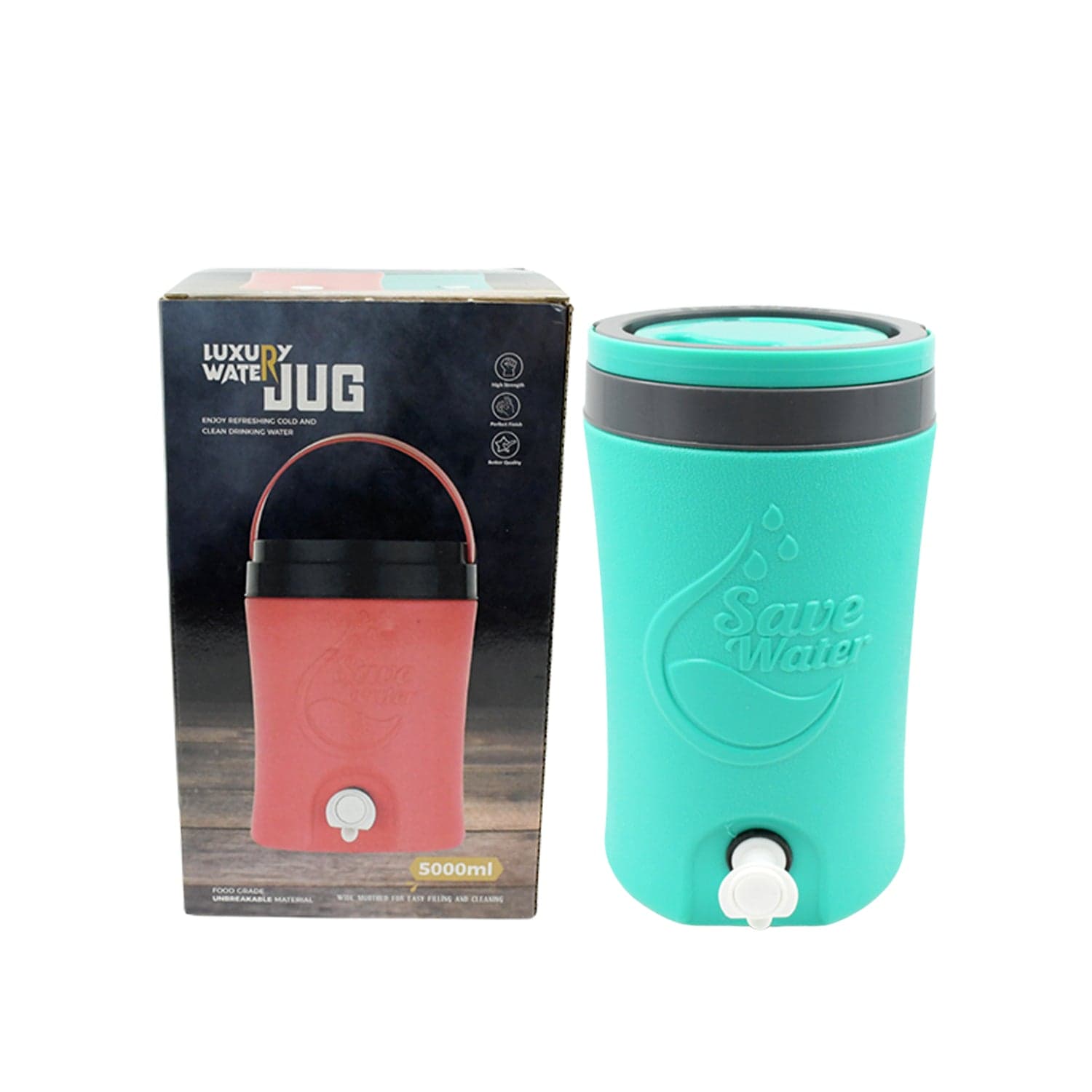 Multicolored 5L Water Rover Jug: Insulated Plastic Jug with Sturdy Handle thumbnail 7