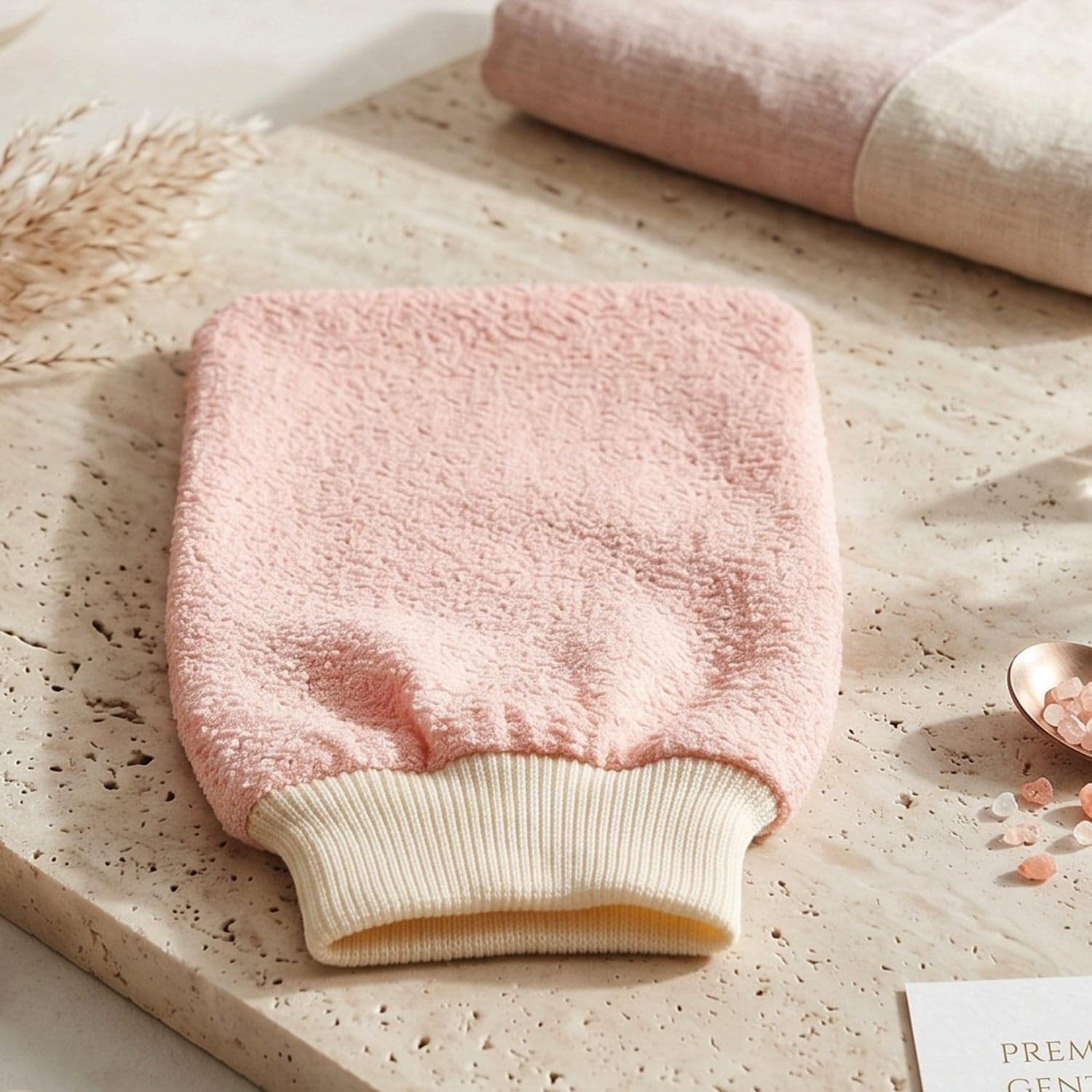 Soft Exfoliating Bath Scrub Glove the Gentle Skin Renewal Tool thumbnail 3