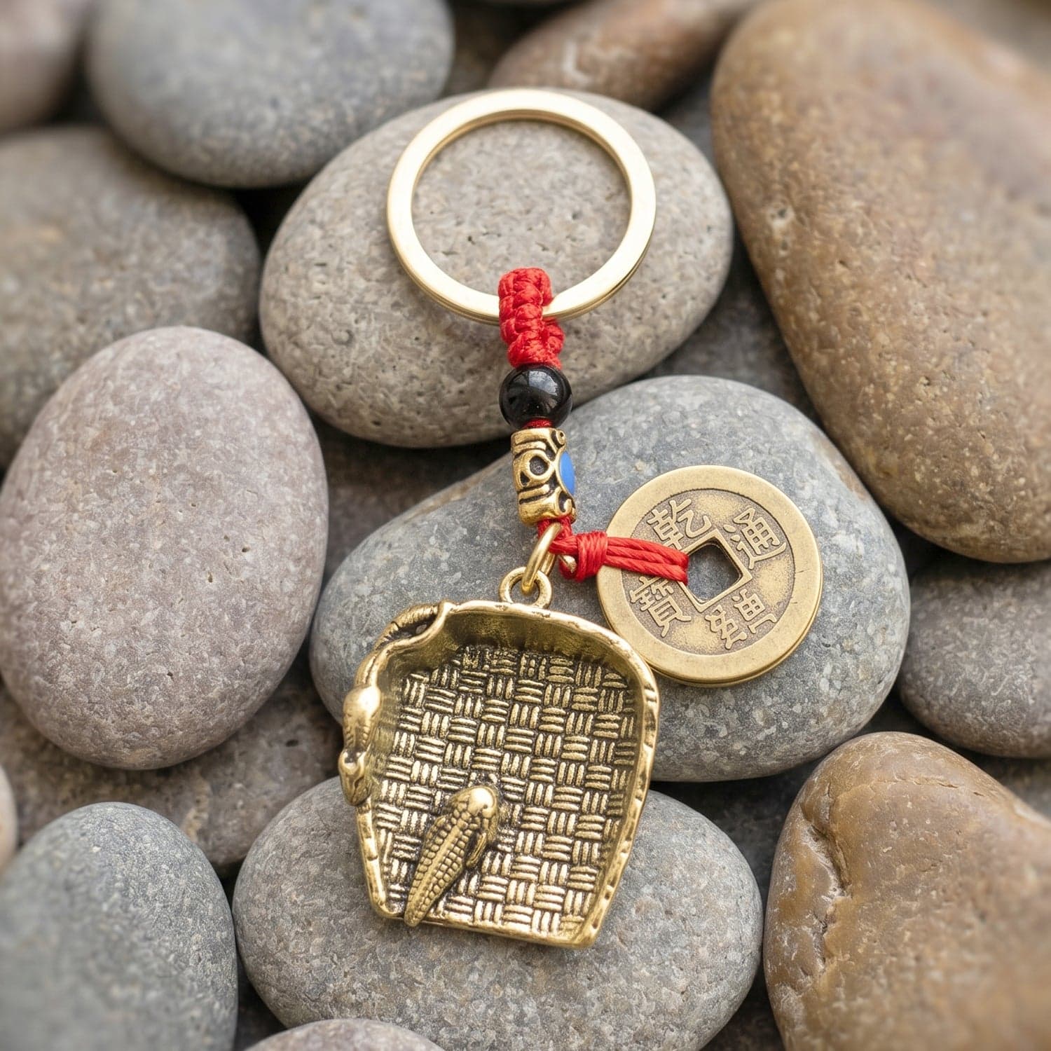 Feng Shui Lucky Coin Keychain the Prosperity and Good Fortune thumbnail 3
