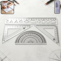 Student Geometry Ruler Set the Accurate 20cm Drawing Tools