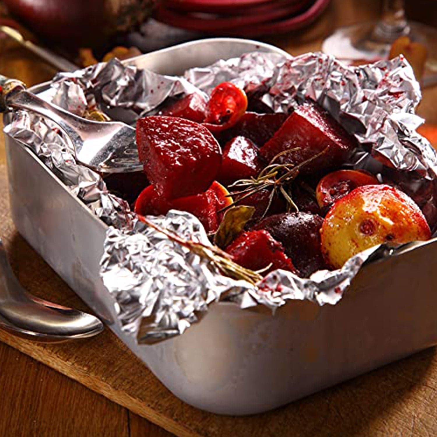 Aluminum Foil Roll Heavy Duty Non Stick Thick Aluminum Foil Sheet Baking Grilling Tool (5mX300mm) thumbnail 8