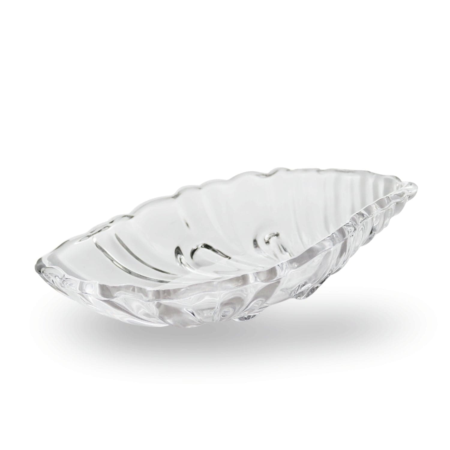 Leaf shaped Glass Serve tray of snacks, Mukhwaas, and ice cream. thumbnail 4