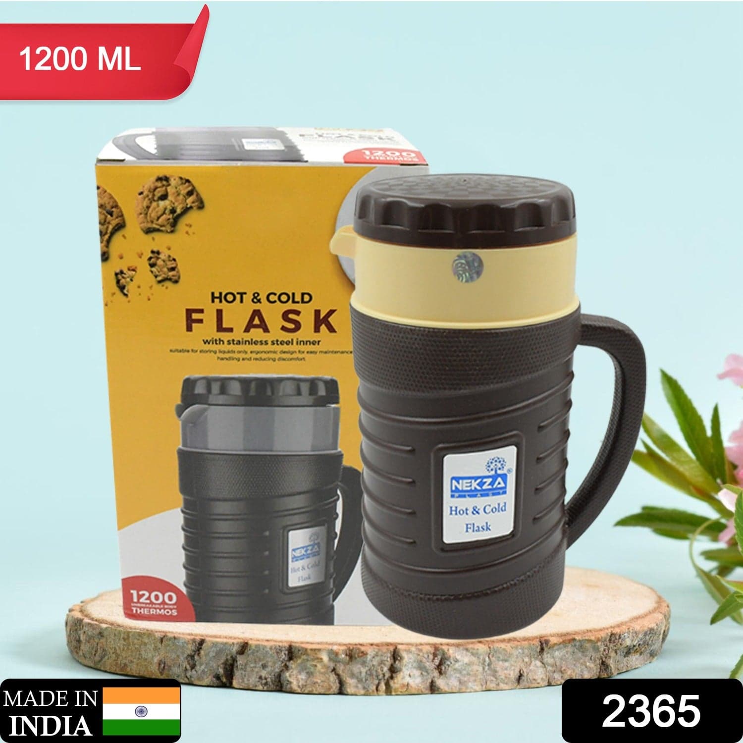Stainless Steel Thermos Flask (Multiple Sizes): Travel Mug, Coffee, Tea (Leakproof) thumbnail 2