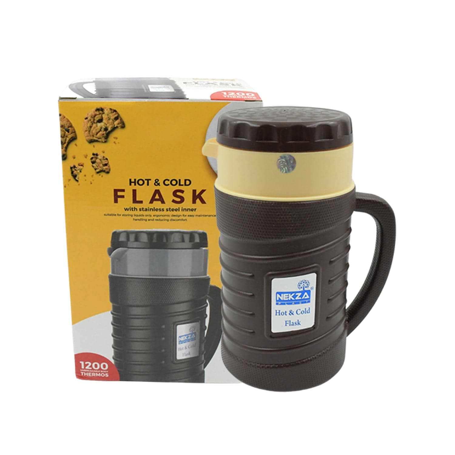 Stainless Steel Thermos Flask (Multiple Sizes): Travel Mug, Coffee, Tea (Leakproof) thumbnail 5