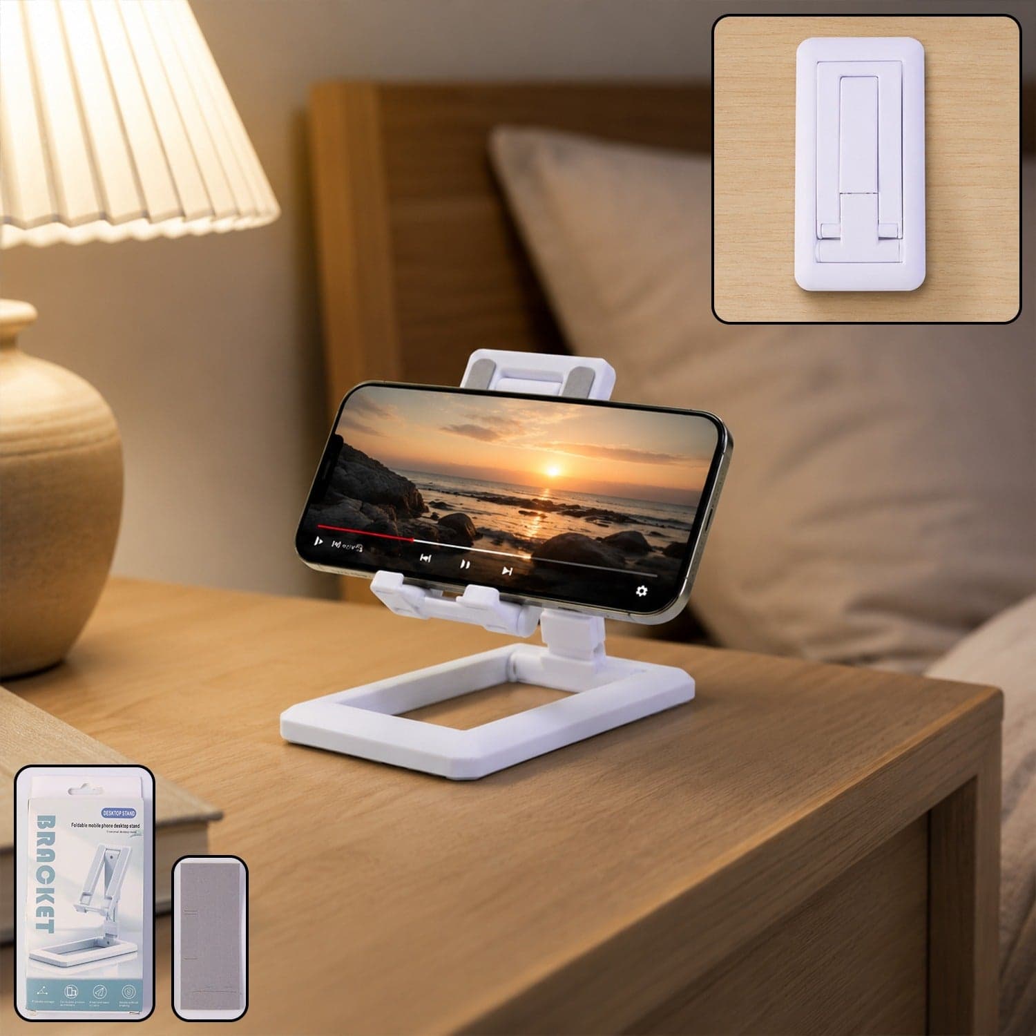 Foldable Plastic Mobile Phone Holder the Adjustable & Portable Stand