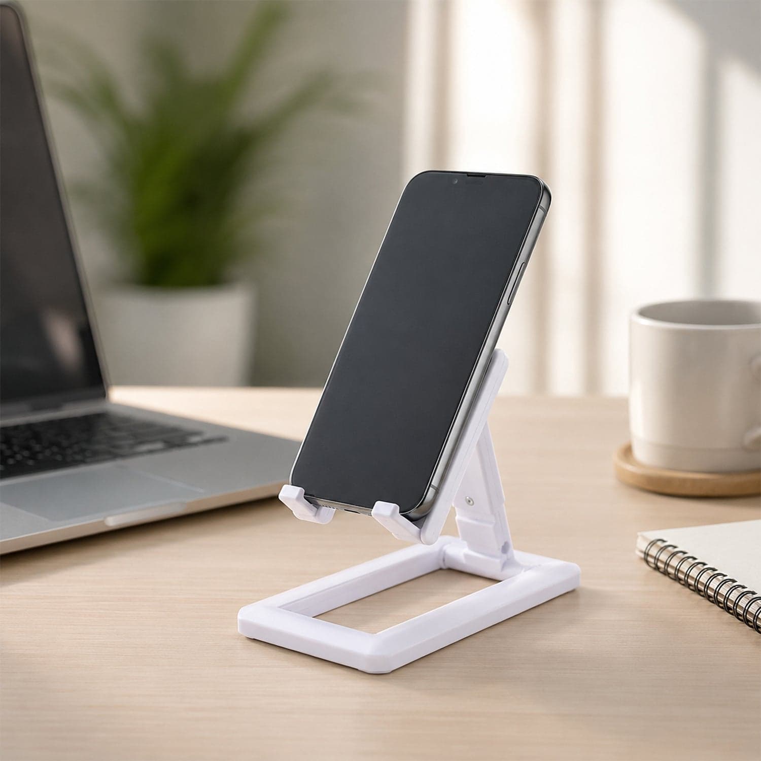 Foldable Plastic Mobile Phone Holder the Adjustable & Portable Stand thumbnail 8