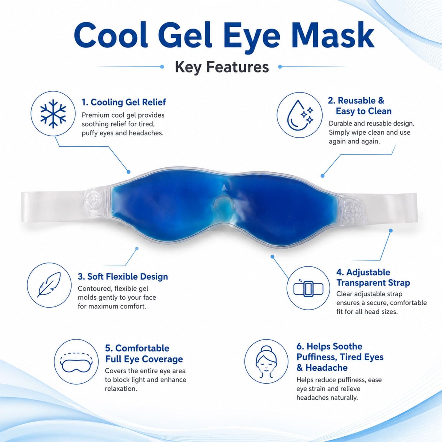 Cooling Gel Eye Mask the Instant Relief & Puffy Eye Reduction thumbnail 4