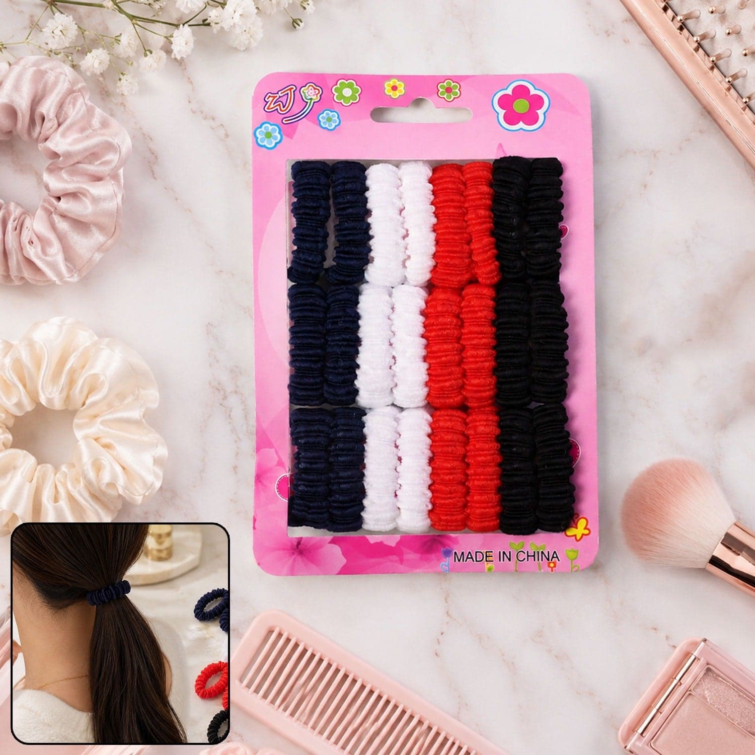 Elastic Hairband Set the Gentle Grip & Vibrant Colors for All-Day Hold thumbnail 1