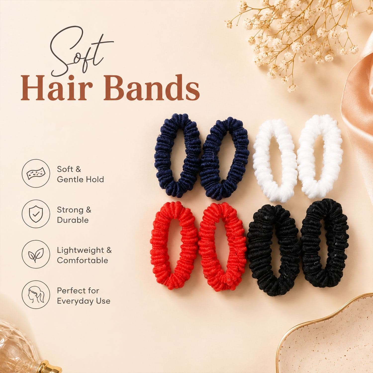 Elastic Hairband Set the Gentle Grip & Vibrant Colors for All-Day Hold thumbnail 3
