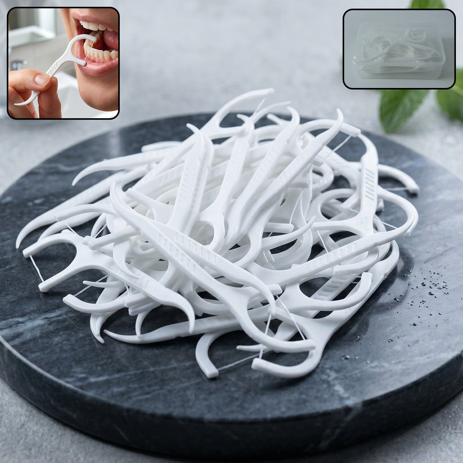 2-in-1 Dental Floss & Toothpick Sticks - Portable & Hygienic thumbnail 1