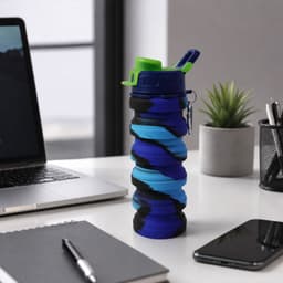 Sili Fold Collapsible Silicone Water Bottle the Leakproof & Portable