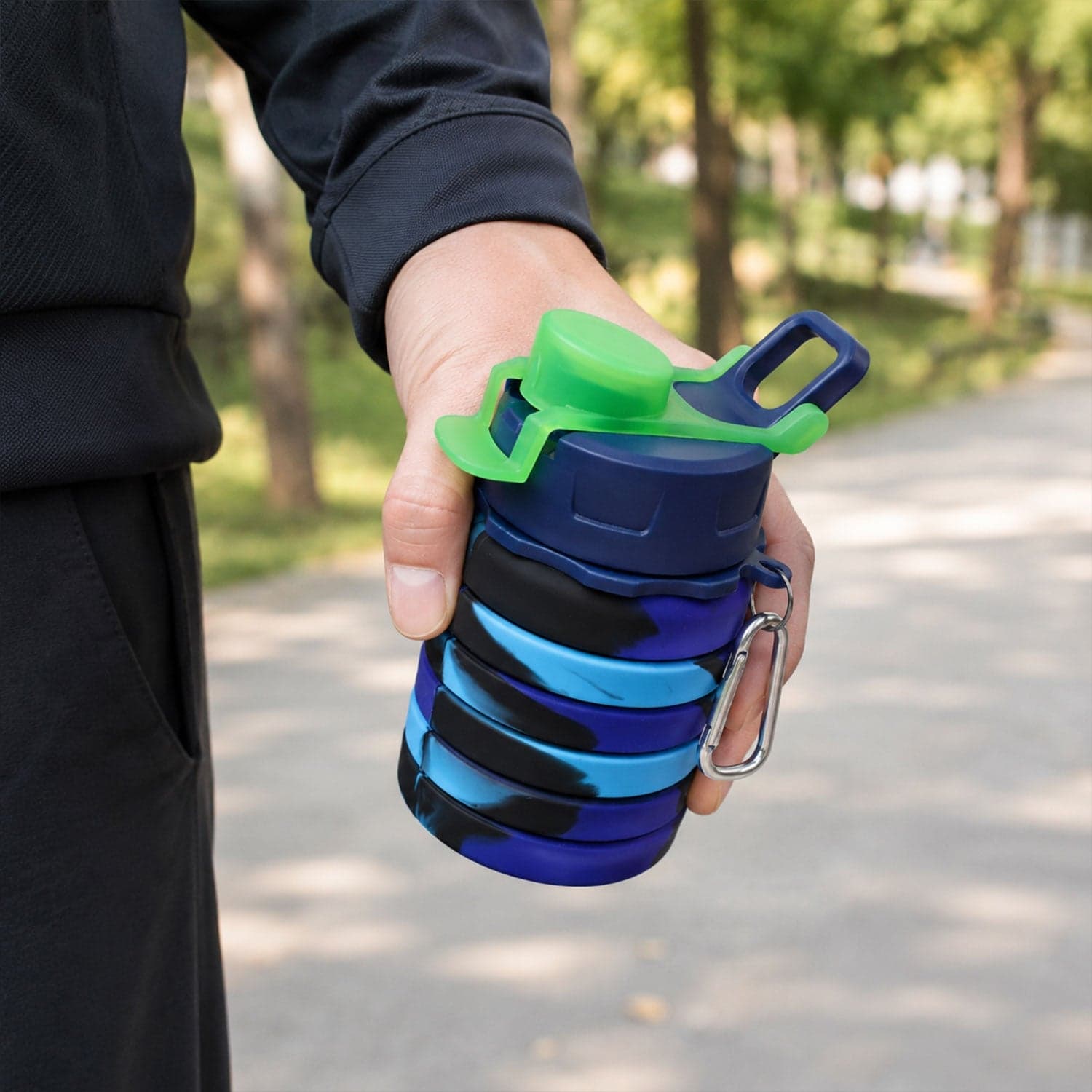 Sili Fold Collapsible Silicone Water Bottle the Leakproof & Portable thumbnail 3
