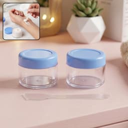 Plastic Cosmetic Jar Set the Refillable Travel Containers for Creams