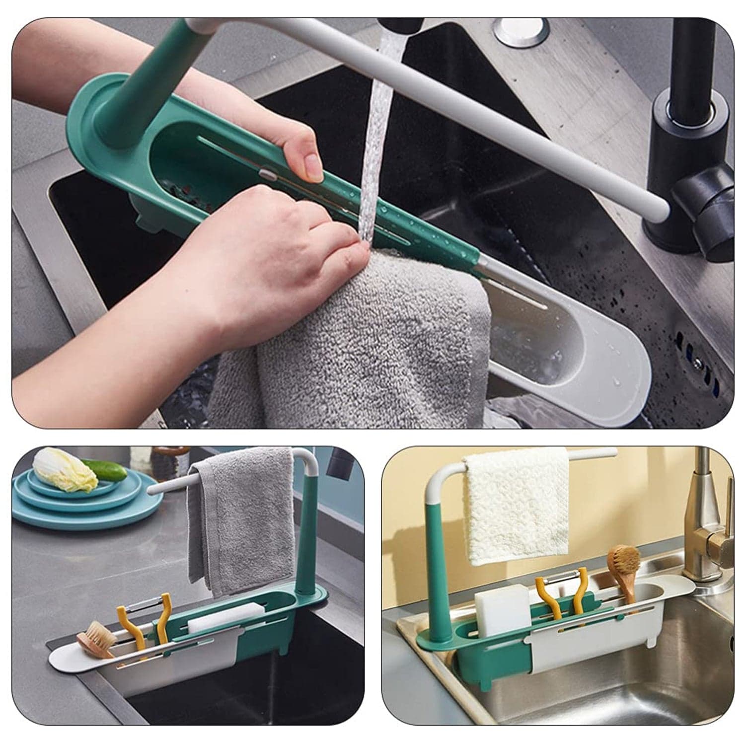 Expandable Kitchen Drying Basket Rack for Kitchen Use (1 Pc) thumbnail 6