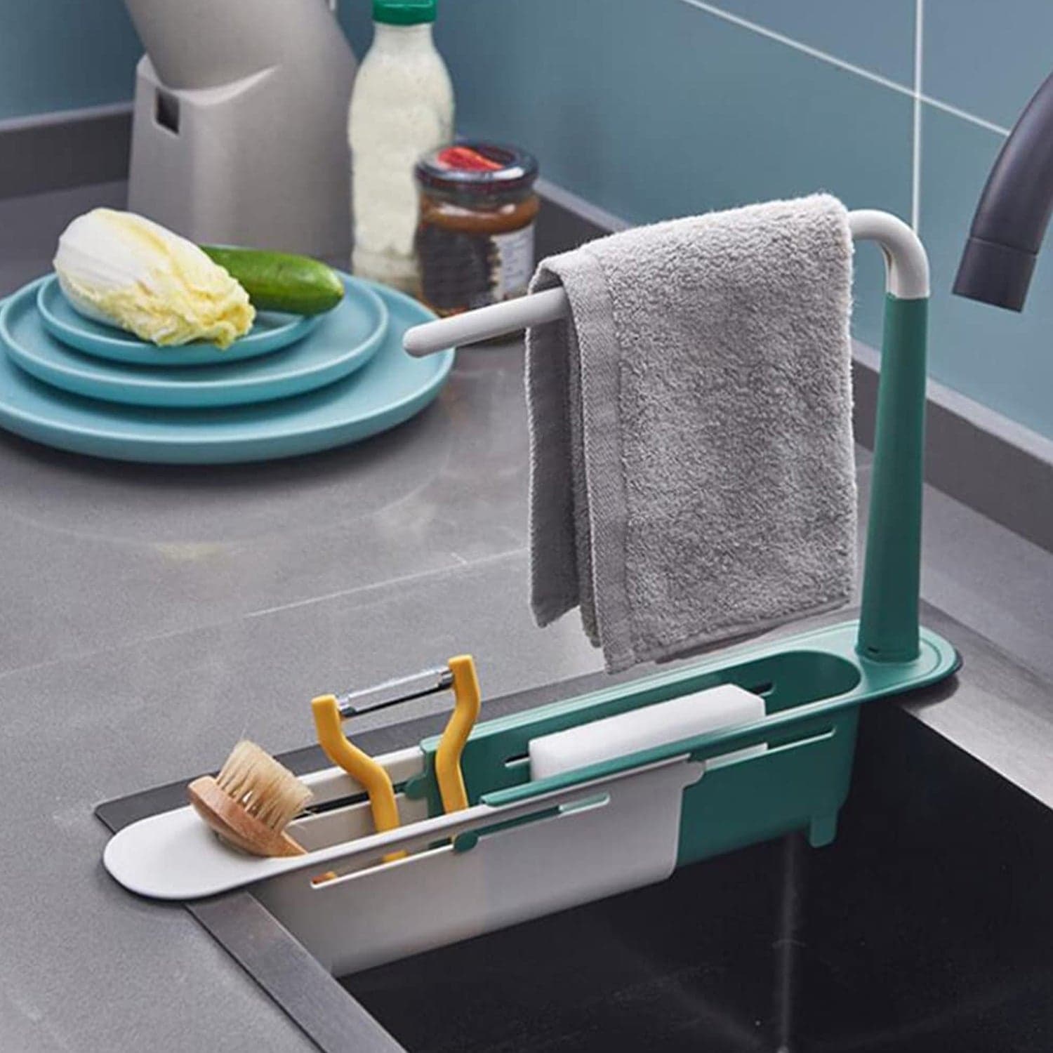 Expandable Kitchen Drying Basket Rack for Kitchen Use (1 Pc) thumbnail 8