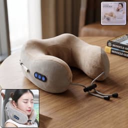 U-Shaped Electric Neck Massage Pillow the Cordless & Rechargeable