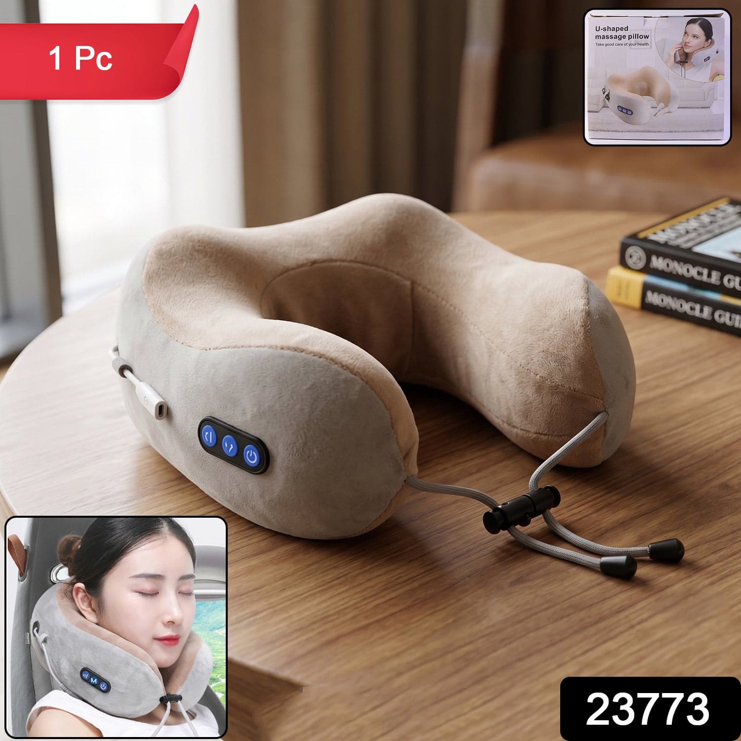 U-Shaped Electric Neck Massage Pillow the Cordless & Rechargeable thumbnail 2