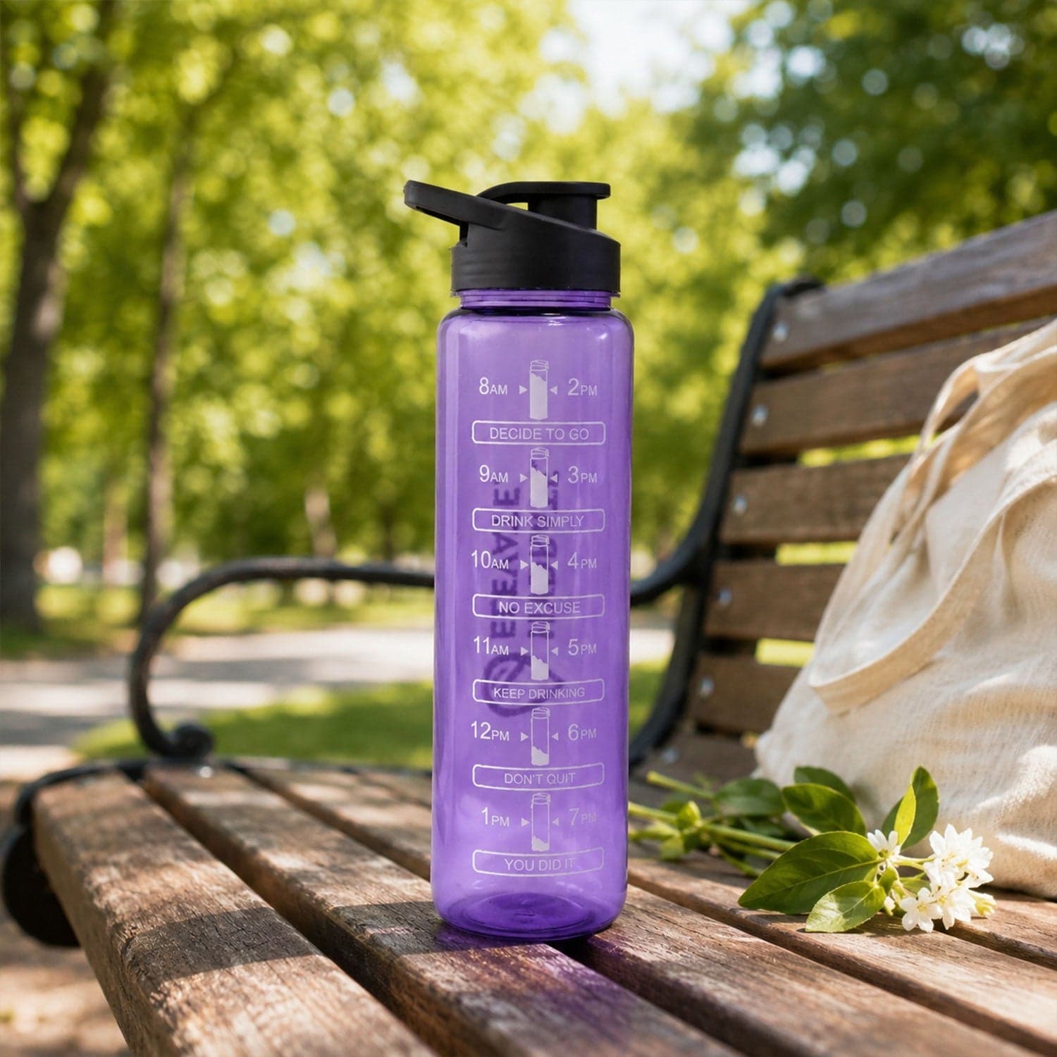 Motivational Water Bottle the Track Your Hydration Effortlessly thumbnail 3