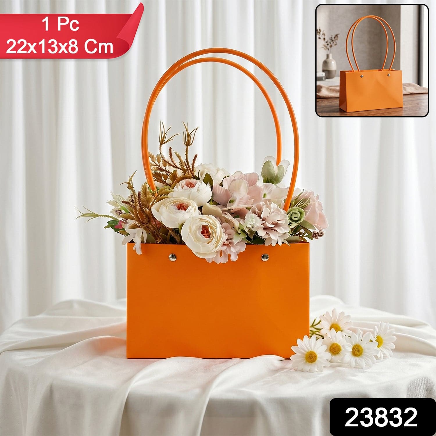 Foldable Flower Packaging Bag the Waterproof & Elegant Handle thumbnail 2