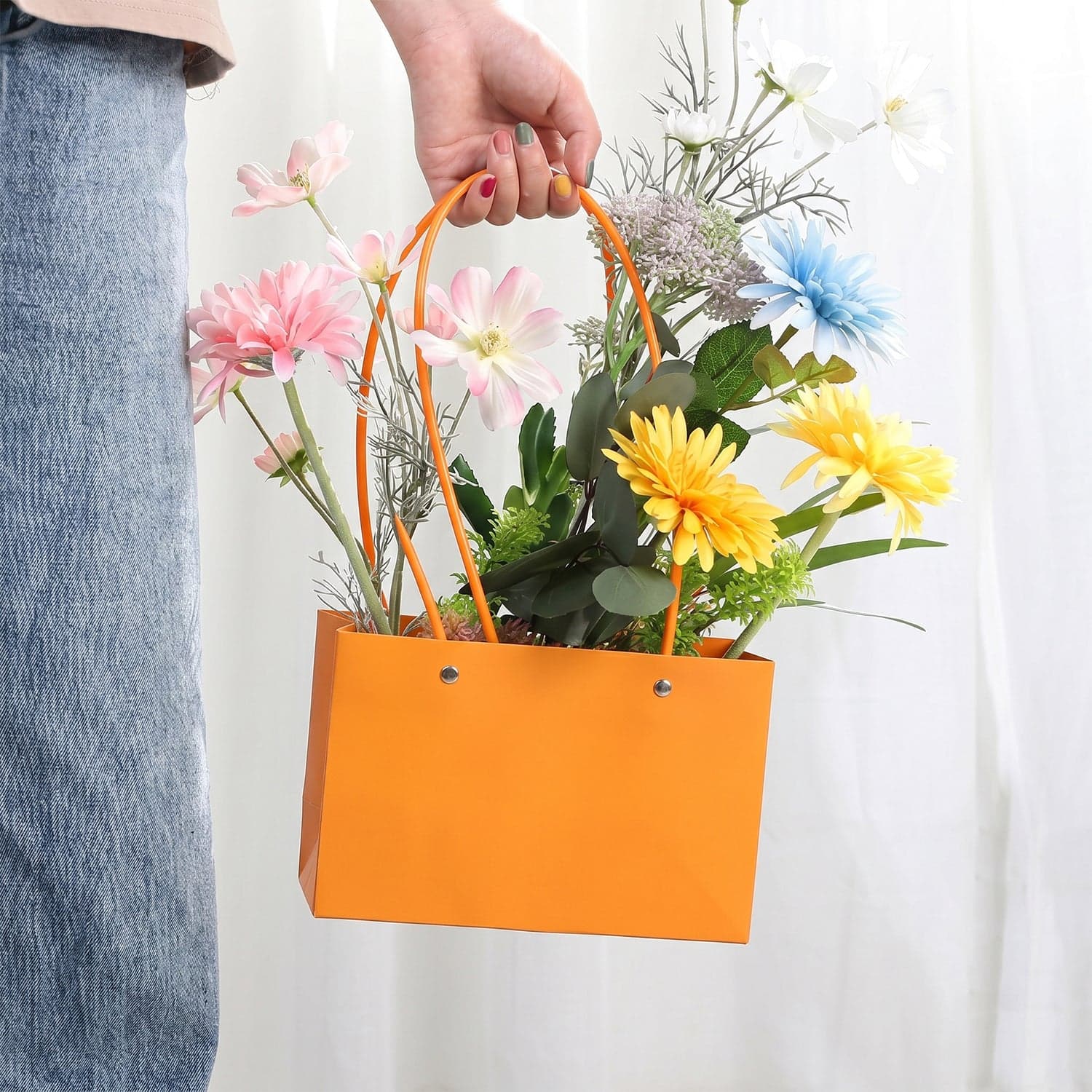 Foldable Flower Packaging Bag the Waterproof & Elegant Handle thumbnail 7