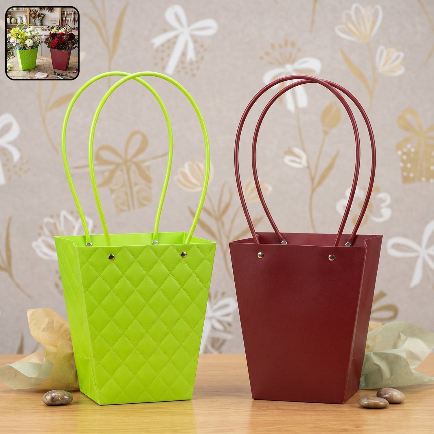 Flower Packaging Bag the Reusable Waterproof Gift Carrier for Bouquets thumbnail 3