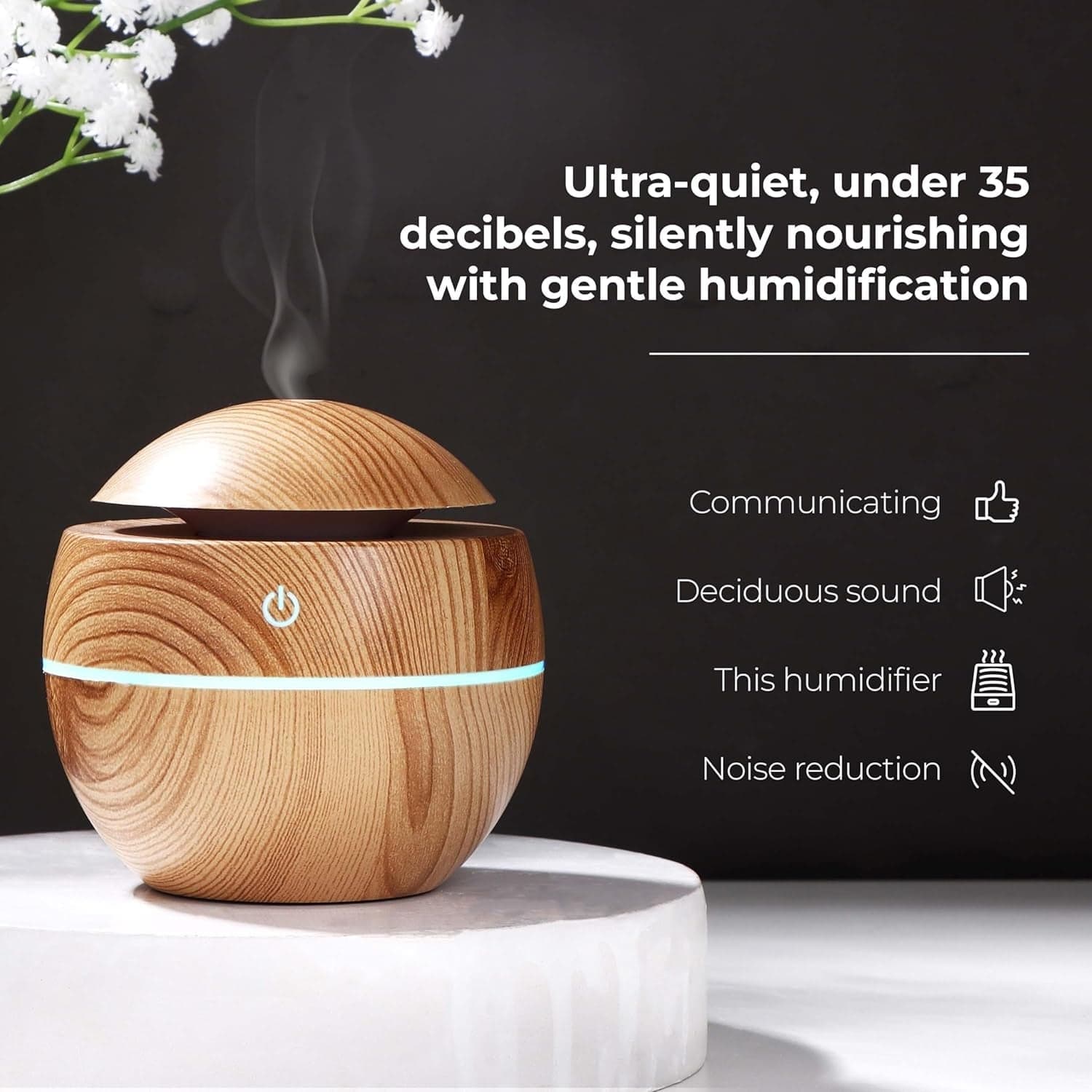 Ultrasonic Aroma Diffuser the Compact 200ml with Color LED Light thumbnail 8