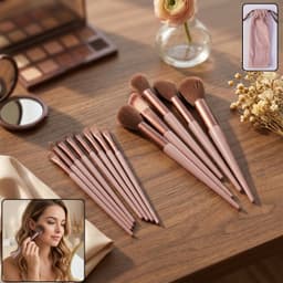 Professional Makeup Brush Set the Complete 13-Piece Collection with Pouch