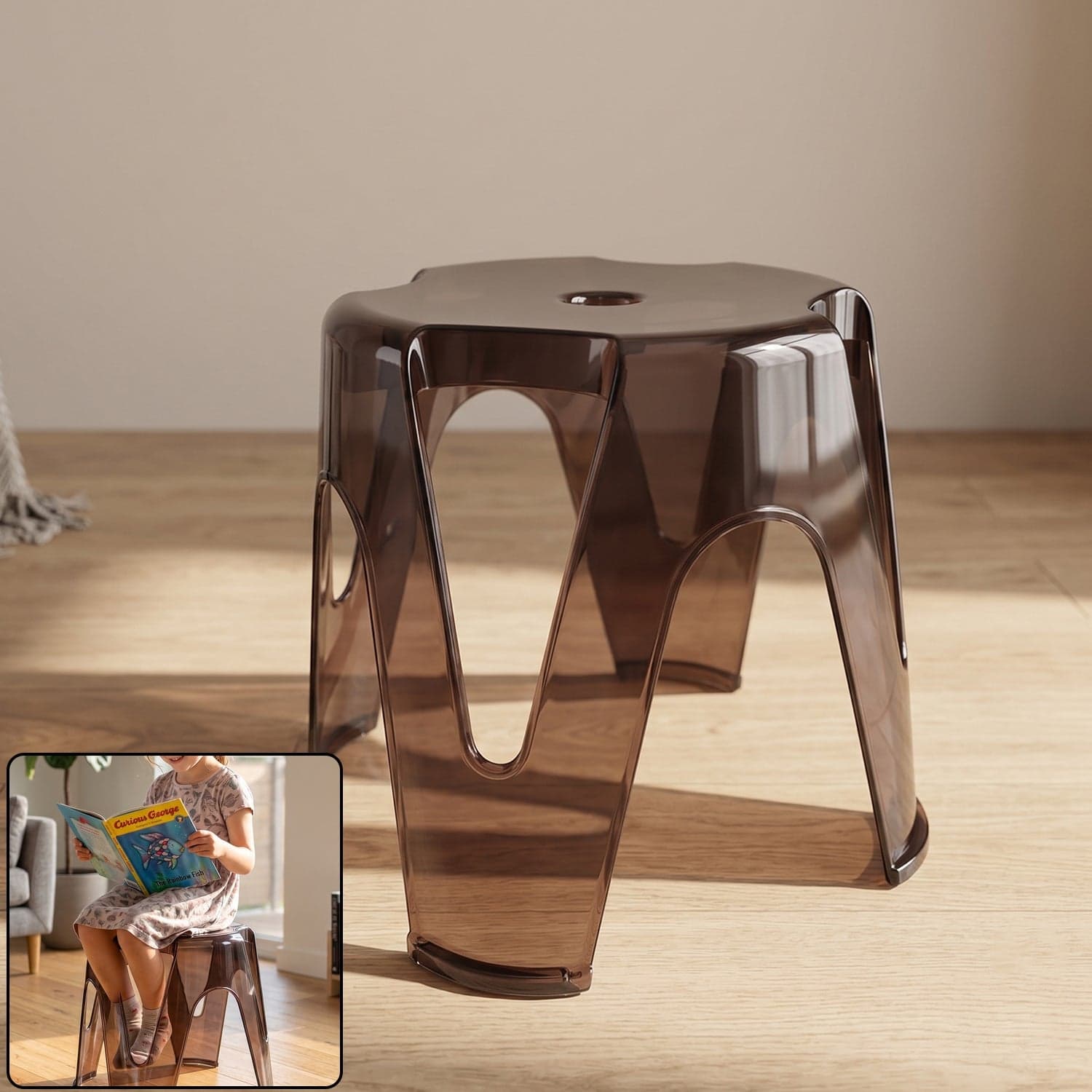 Plastic Sitting Stool the Lightweight & Multipurpose Design for Home & Outdoor