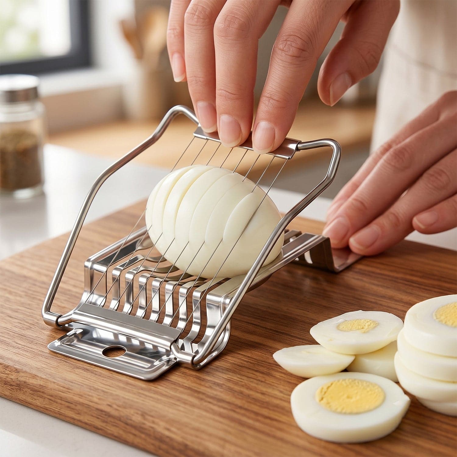 Stainless Steel Egg Slicer the Neat, Even Slices Every Time thumbnail 5
