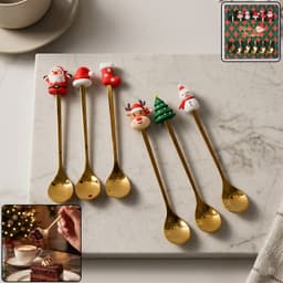 Golden Cartoon Spoon Set the Stylish & Durable Tableware