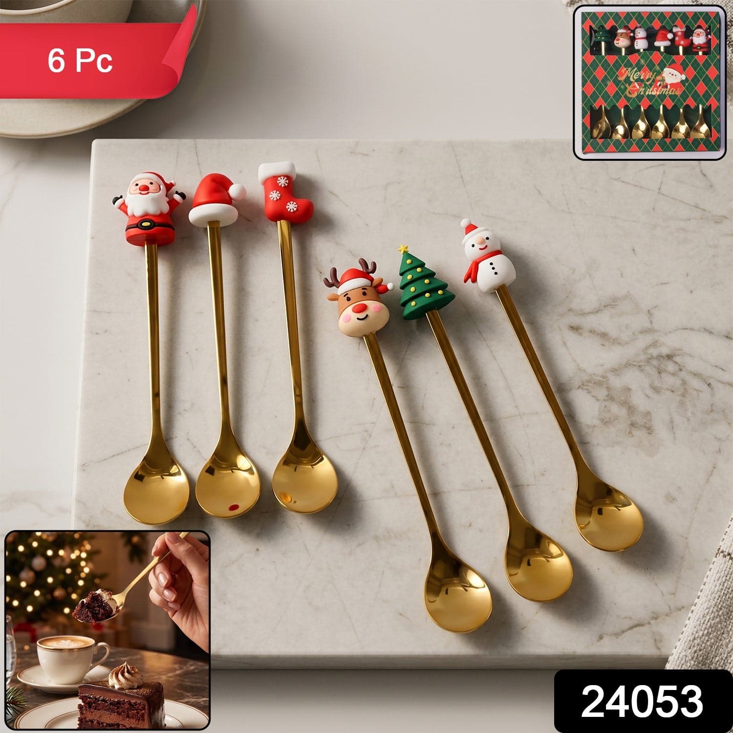 Golden Cartoon Spoon Set the Stylish & Durable Tableware thumbnail 2