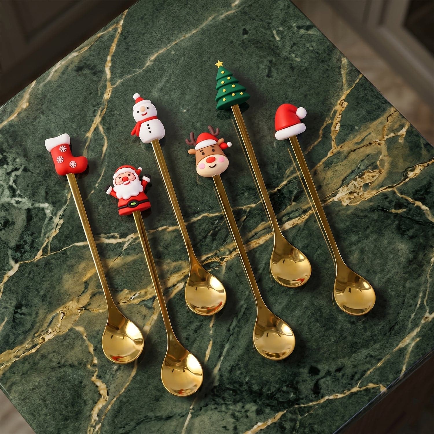 Golden Cartoon Spoon Set the Stylish & Durable Tableware thumbnail 3