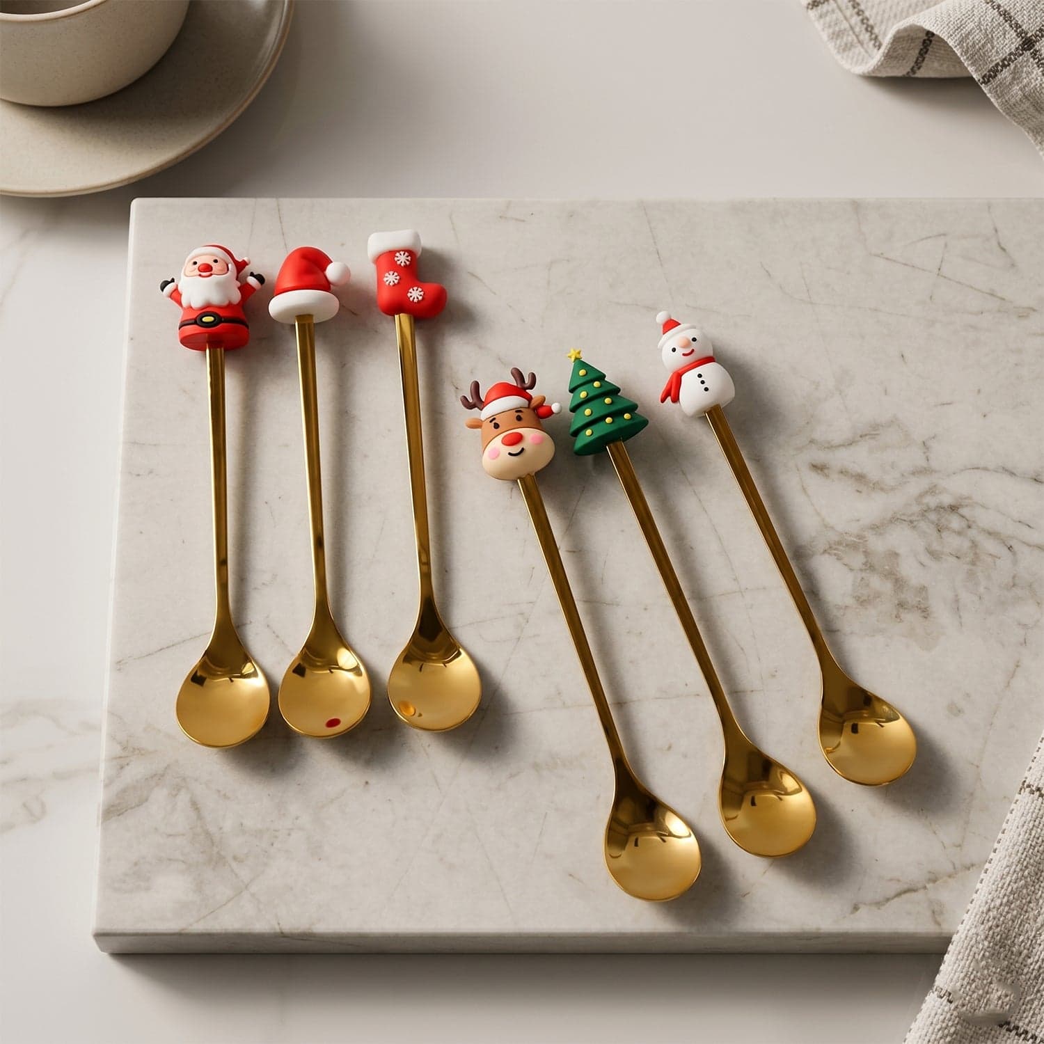 Golden Cartoon Spoon Set the Stylish & Durable Tableware thumbnail 4