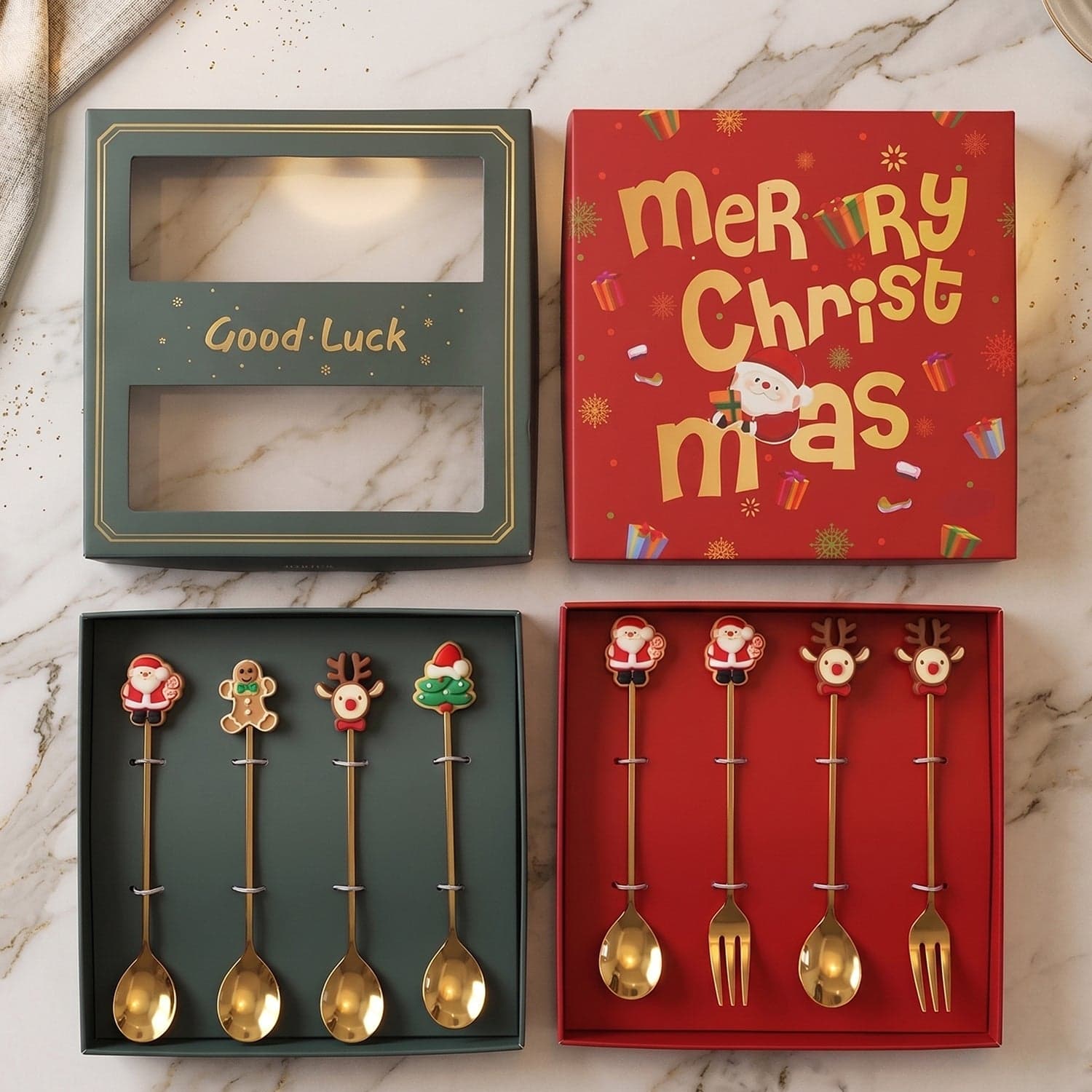 Mix Golden Cartoon Spoon Set the Stylish & Durable Tableware thumbnail 3