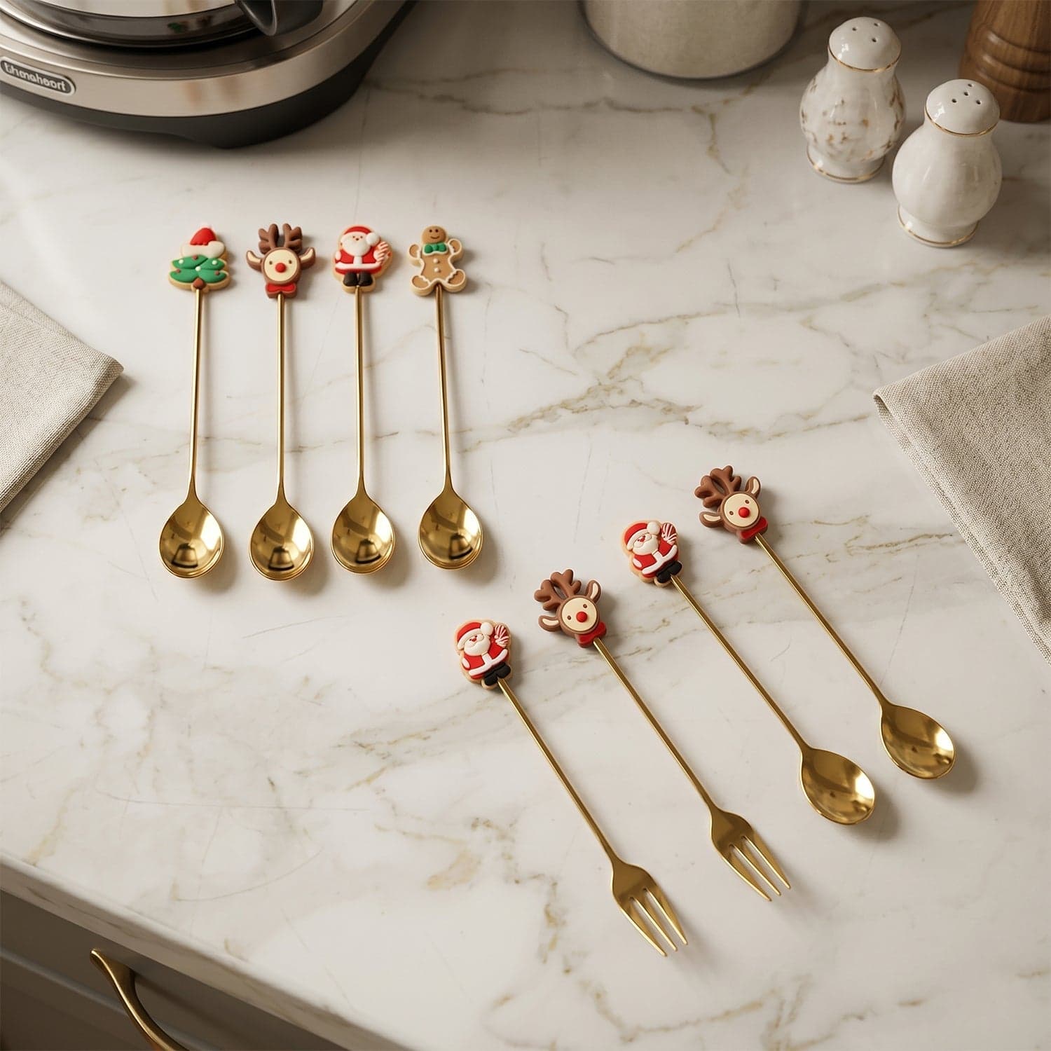 Mix Golden Cartoon Spoon Set the Stylish & Durable Tableware thumbnail 7
