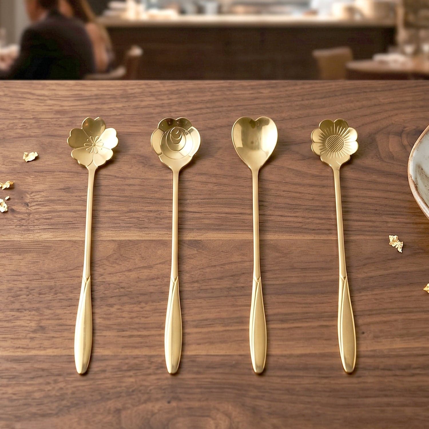 Mini Golden Serving Spoon Set the Elegant Stainless Steel Design thumbnail 8