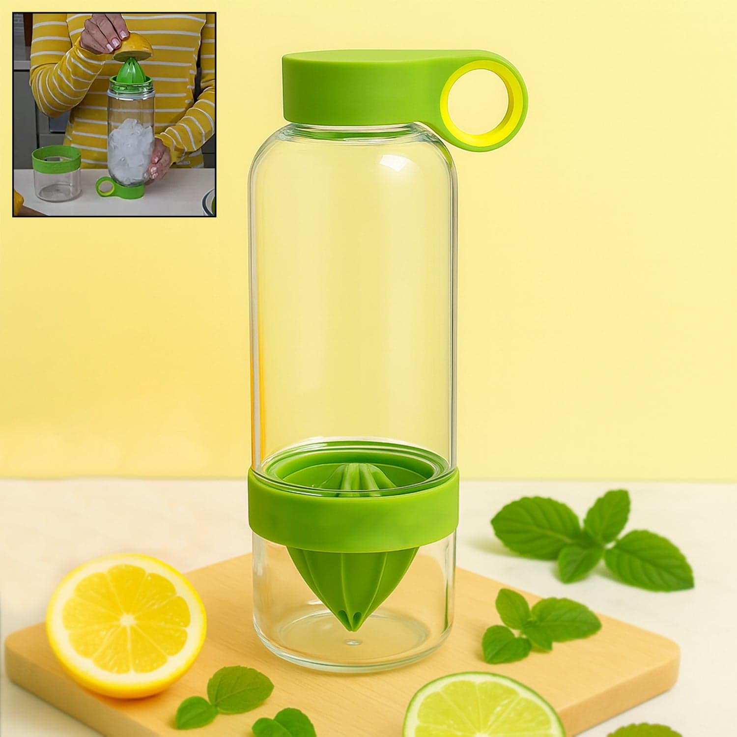 Citrus Zinger Fruit Infuser Water Bottle, Sports Duo Citrus Kid Zinger Juice Water Bottle thumbnail 1
