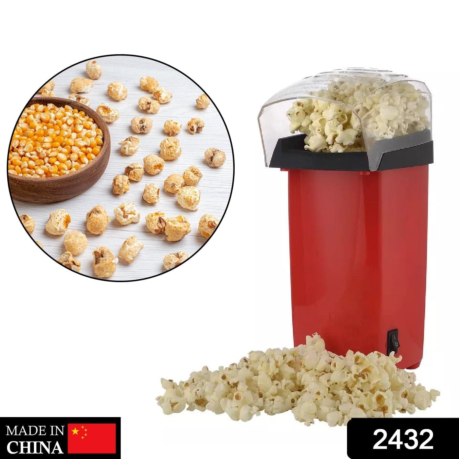 Electric Popcorn Maker Machine of Easy Snack Maker for Home Use thumbnail 2