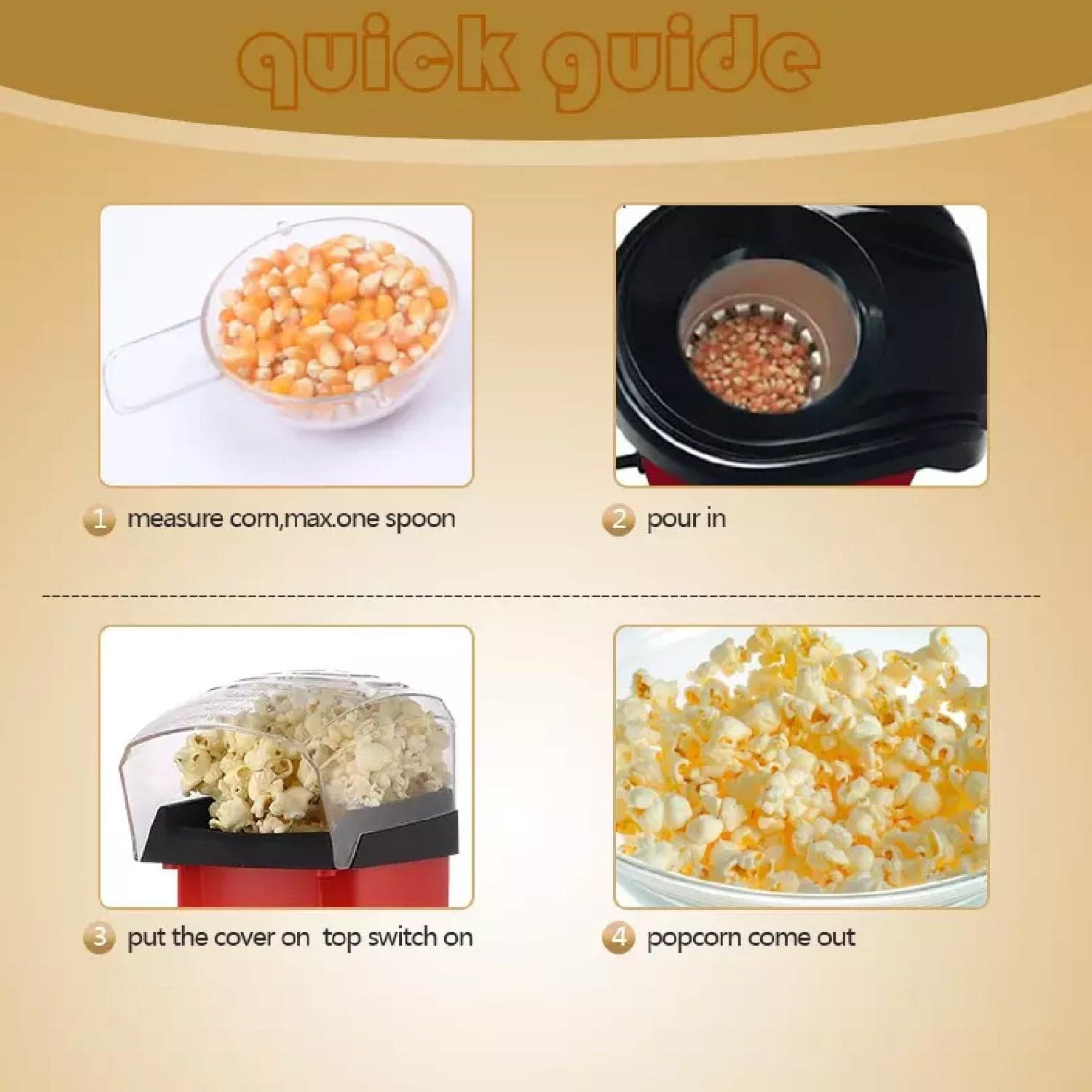 Electric Popcorn Maker Machine of Easy Snack Maker for Home Use thumbnail 3