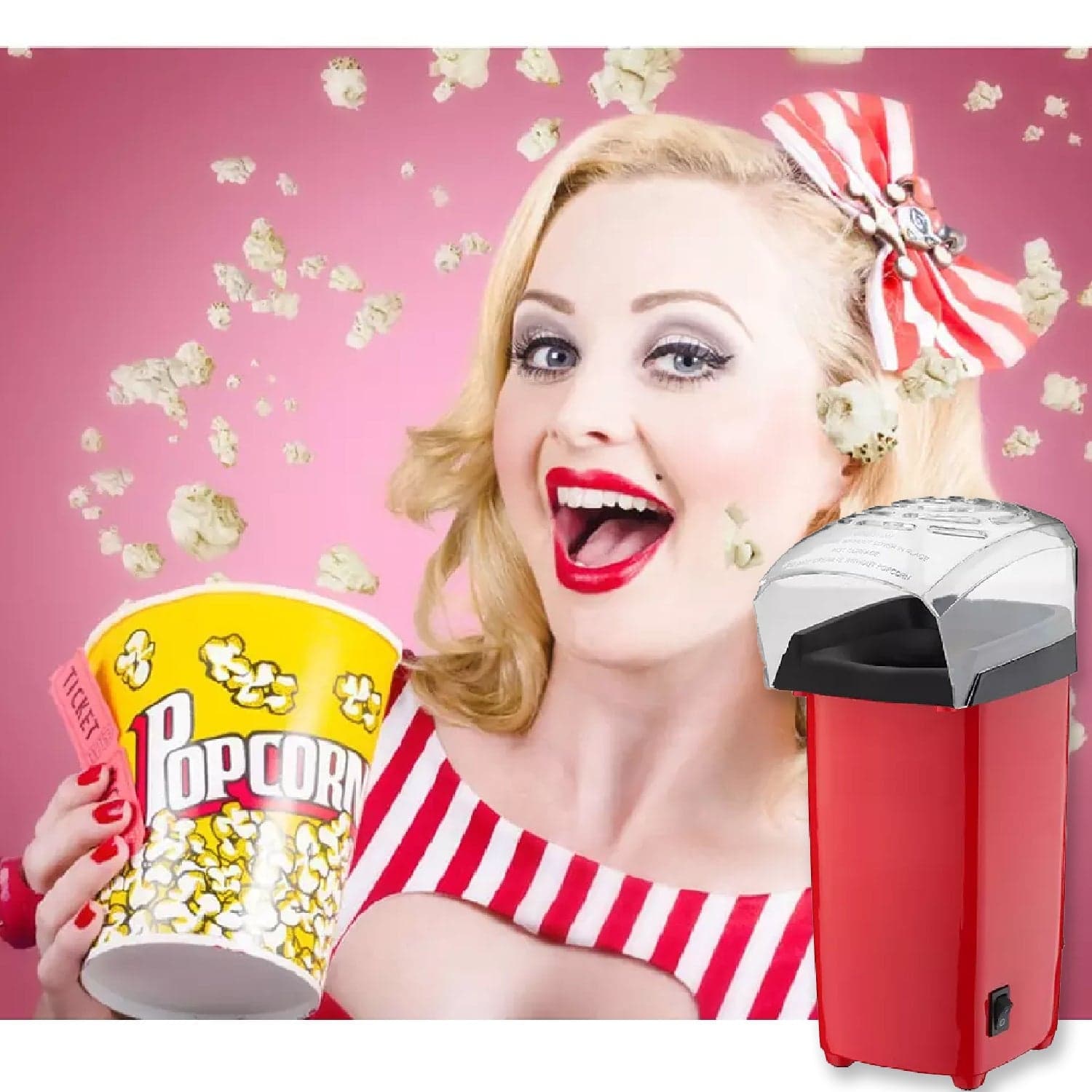 Electric Popcorn Maker Machine of Easy Snack Maker for Home Use thumbnail 7