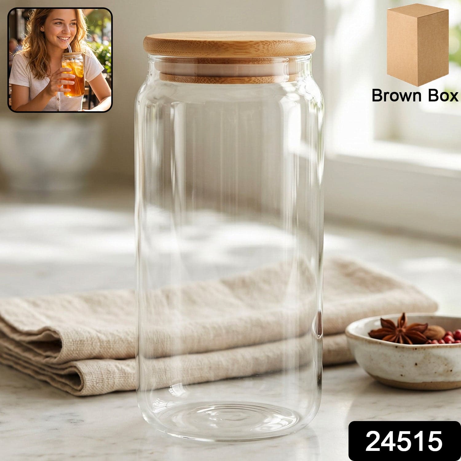 Airtight Glass Storage Jar the Elegant Kitchen Canister for Freshness thumbnail 2