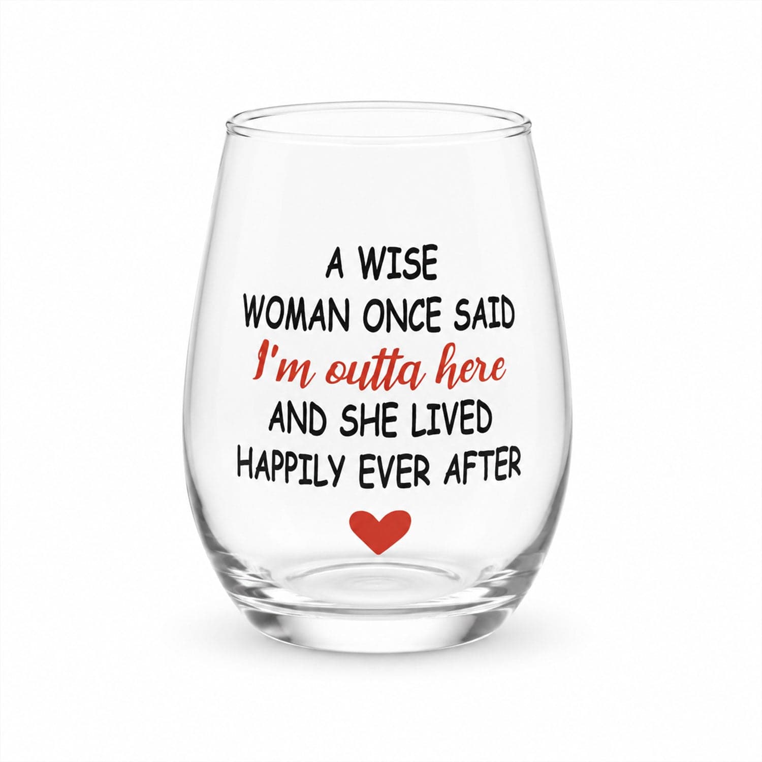 Printed Quote Stemless Glass Tumbler - Fun & Elegant Drinkware thumbnail 5