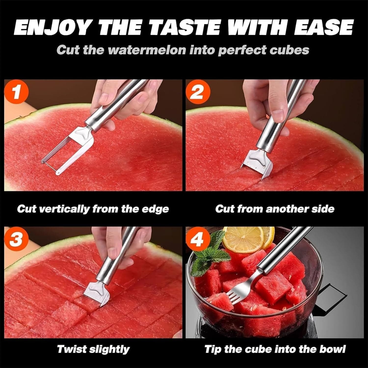 Watermelon Slicer the 2-in-1 Cutter & Server for Easy Fruit Prep thumbnail 3