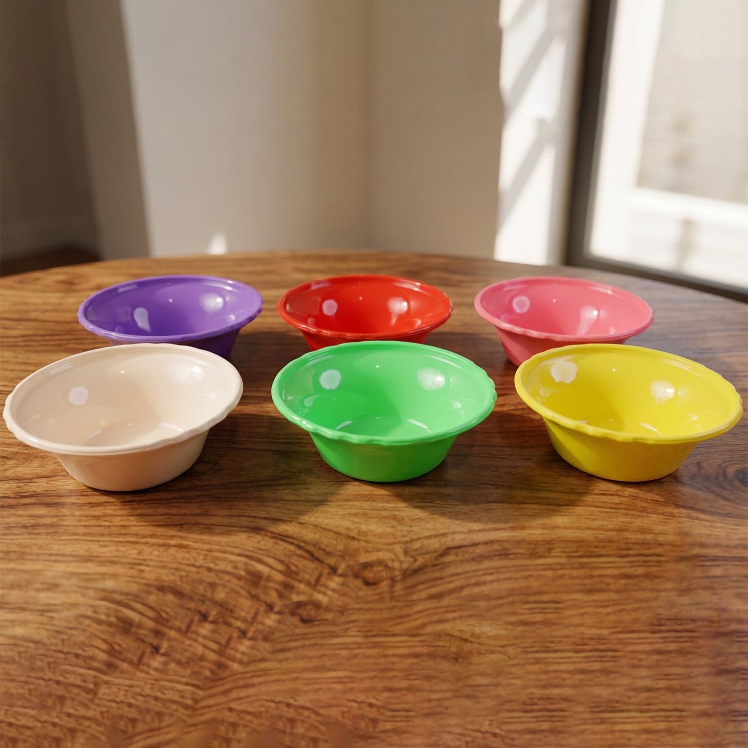 Plastic Serving Bowl Set the Bright, Durable & Unbreakable for Everyday Use thumbnail 4