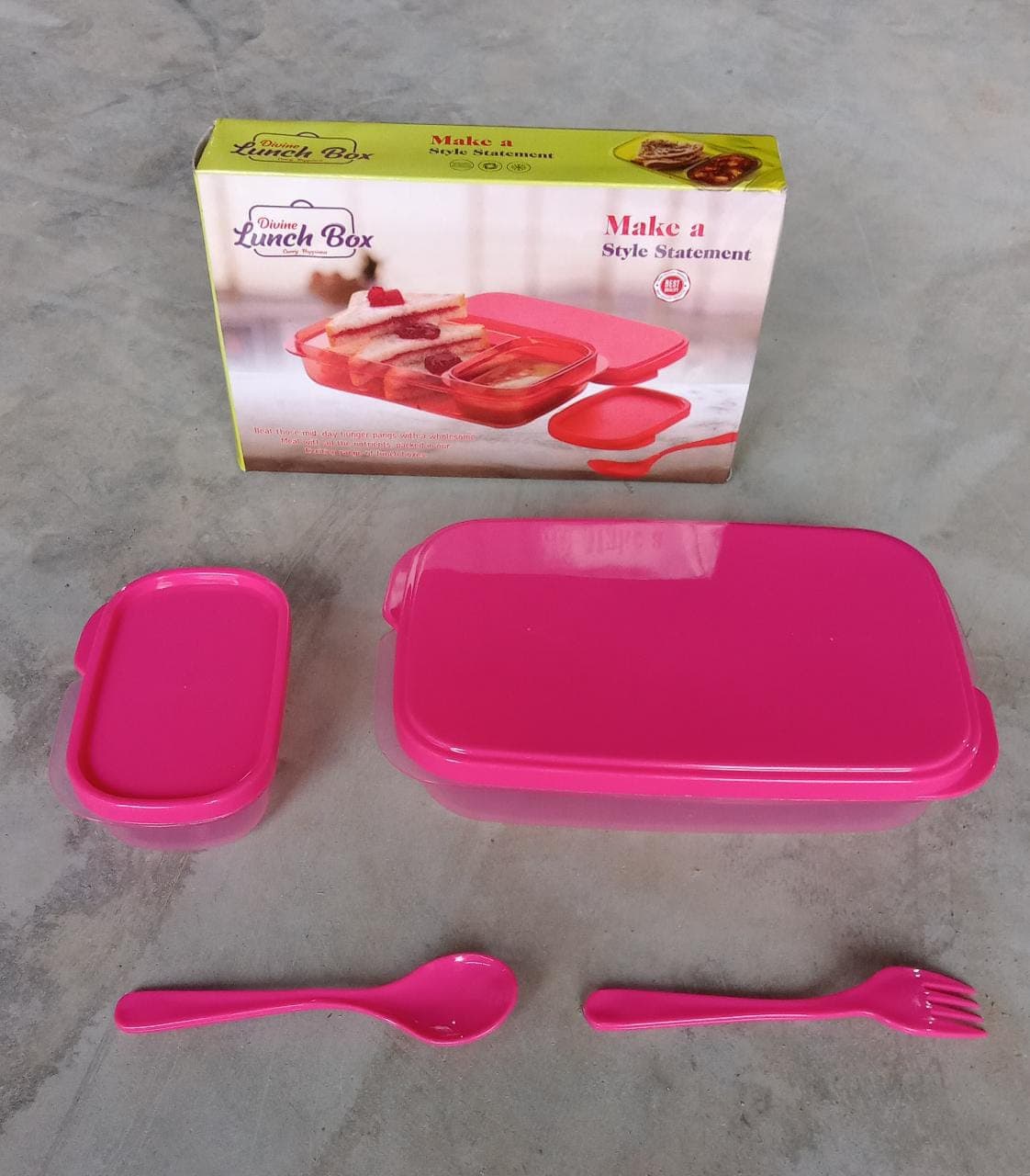 Unbreakable Leak-Proof BPA-Free Lunch Box with 2 Containers & Spoon thumbnail 14