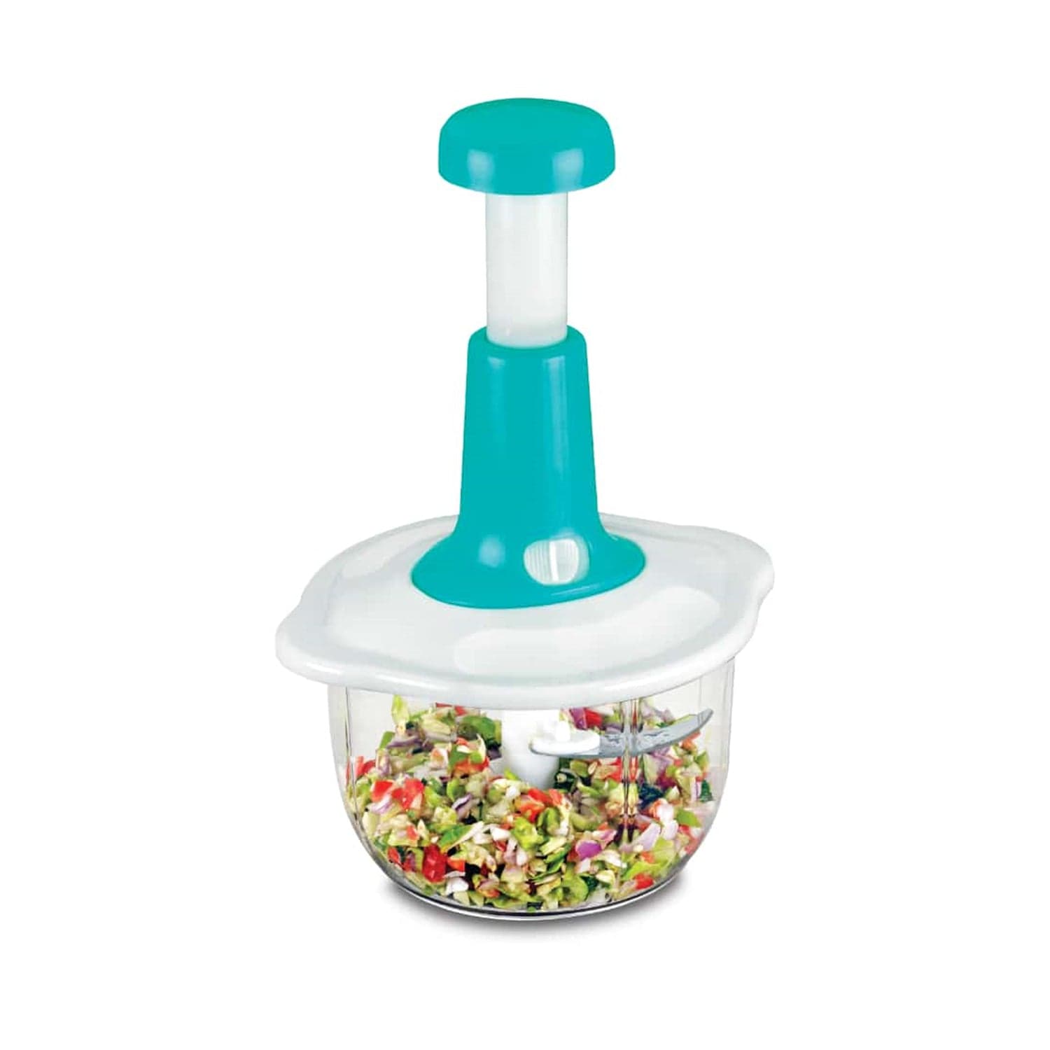 Hand Press Fruits And Vegetable 2 In 1 Push Chopper For Kitchen thumbnail 4