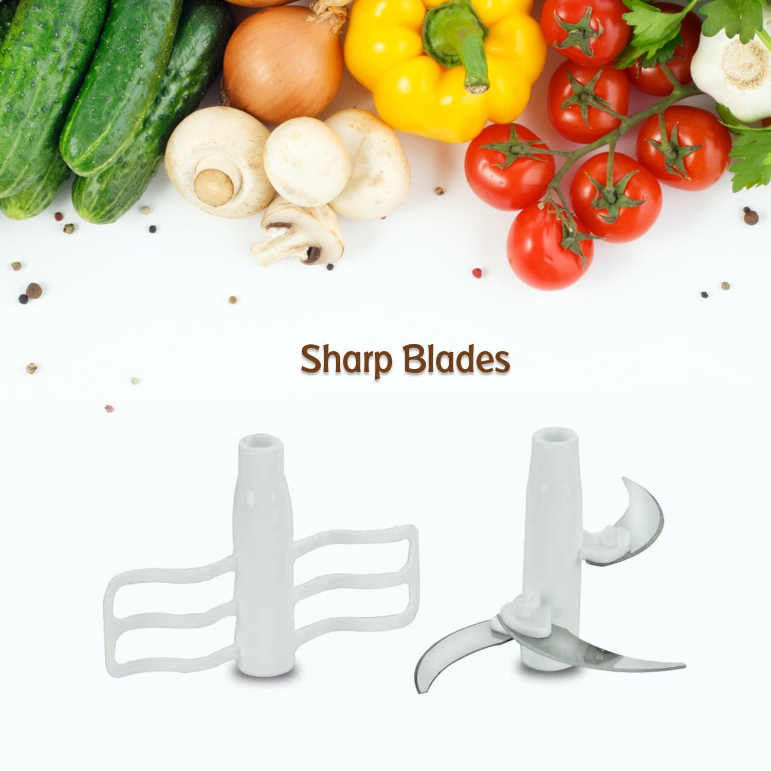 Hand Press Fruits And Vegetable 2 In 1 Push Chopper For Kitchen thumbnail 6