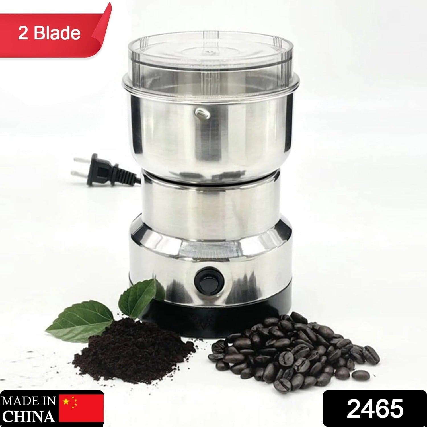 Multi-Functional Electric Stainless Steel Herbs Spices Nuts Grain Grinder With Stainless Steel Bowl thumbnail 2